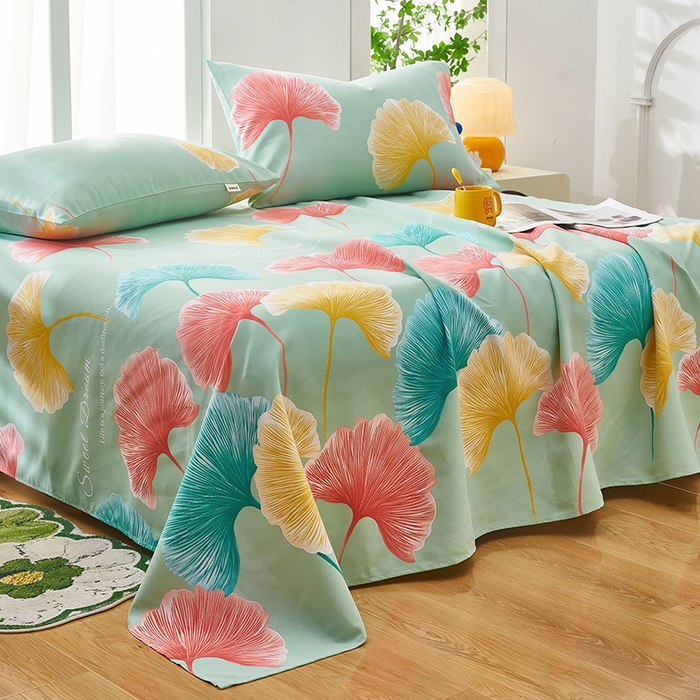 91家纺网 家纺一手货源 找家纺 希廷顿 2025新款床单款原棉老粗布凉席席子 杏然