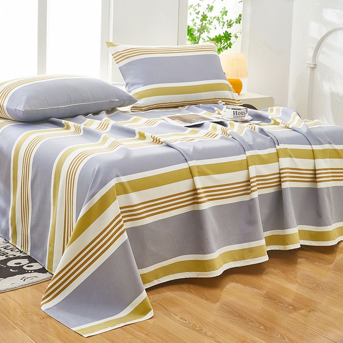 91家纺网 家纺一手货源 找家纺 希廷顿 2025新款床单款原棉老粗布凉席席子 芋禾