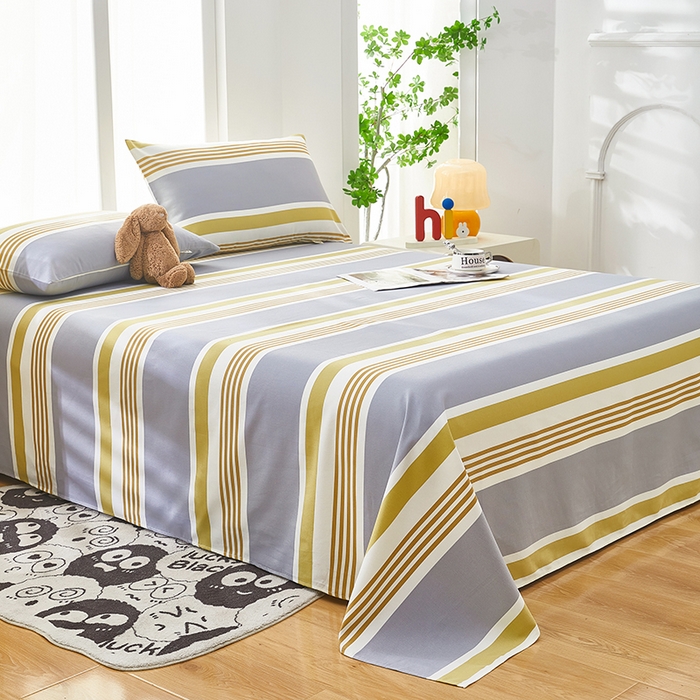 91家纺网 家纺一手货源 找家纺 希廷顿 2025新款床单款原棉老粗布凉席席子 芋禾