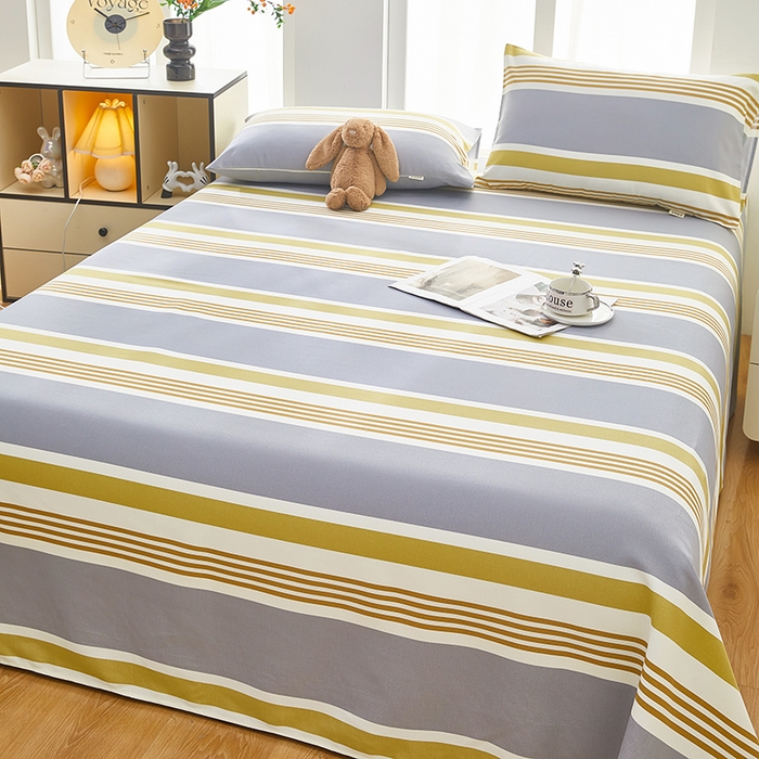 91家纺网 家纺一手货源 找家纺 希廷顿 2025新款床单款原棉老粗布凉席席子 芋禾