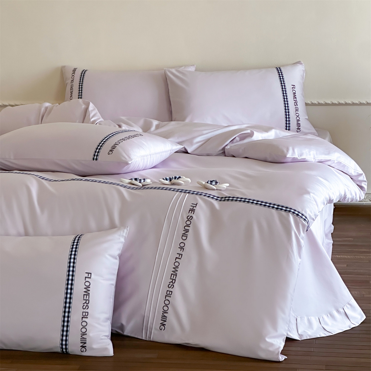 91家纺网 家纺一手货源 找家纺 名品优仓 2026春夏新款新疆长绒棉纯棉刺绣四件套-魅朵 魅朵一梦幻紫