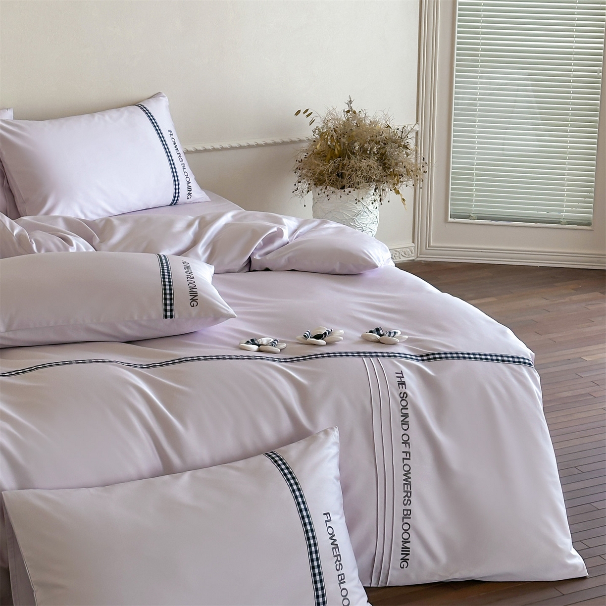 91家纺网 家纺一手货源 找家纺 名品优仓 2026春夏新款新疆长绒棉纯棉刺绣四件套-魅朵 魅朵一梦幻紫