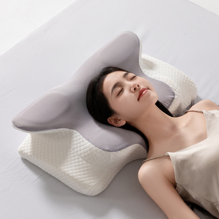 91家纺网 家纺一手货源 找家纺 （总）初铭记忆枕 2026新款跨境支撑性牛角枕飞机枕碟形枕枕头慢回弹枕芯