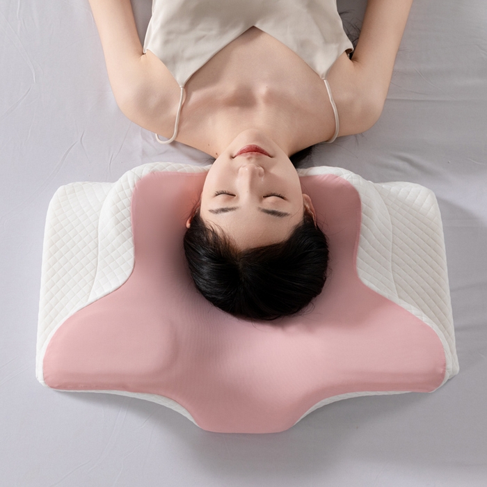 91家纺网 家纺一手货源 找家纺 （总）初铭记忆枕 2026新款跨境支撑性牛角枕飞机枕碟形枕枕头慢回弹枕芯