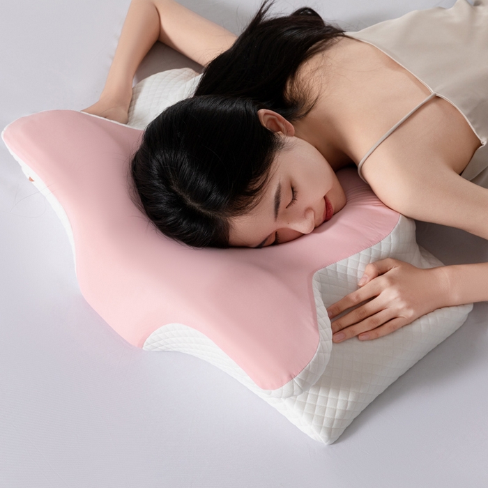 91家纺网 家纺一手货源 找家纺 （总）初铭记忆枕 2026新款跨境支撑性牛角枕飞机枕碟形枕枕头慢回弹枕芯