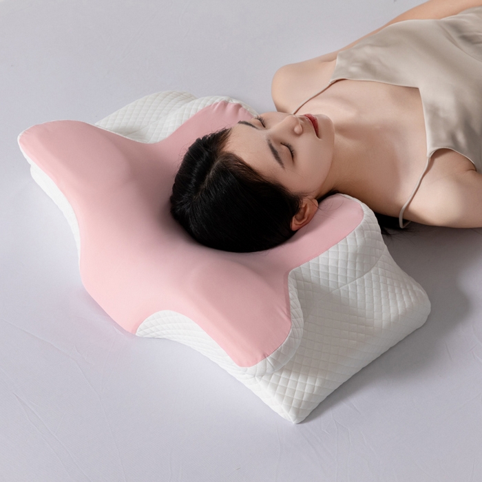 91家纺网 家纺一手货源 找家纺 （总）初铭记忆枕 2026新款跨境支撑性牛角枕飞机枕碟形枕枕头慢回弹枕芯