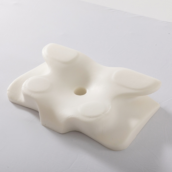 91家纺网 家纺一手货源 找家纺 初铭记忆枕 2026新款跨境支撑性牛角枕飞机枕碟形枕枕头慢回弹枕芯 灰色