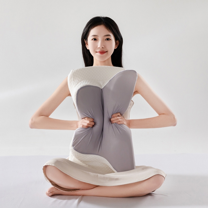 91家纺网 家纺一手货源 找家纺 初铭记忆枕 2026新款跨境支撑性牛角枕飞机枕碟形枕枕头慢回弹枕芯 灰色