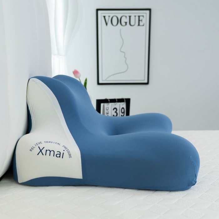 91家纺网 家纺一手货源 找家纺 初铭记忆枕 2026新款多功能趴趴枕枕头枕芯 极光蓝