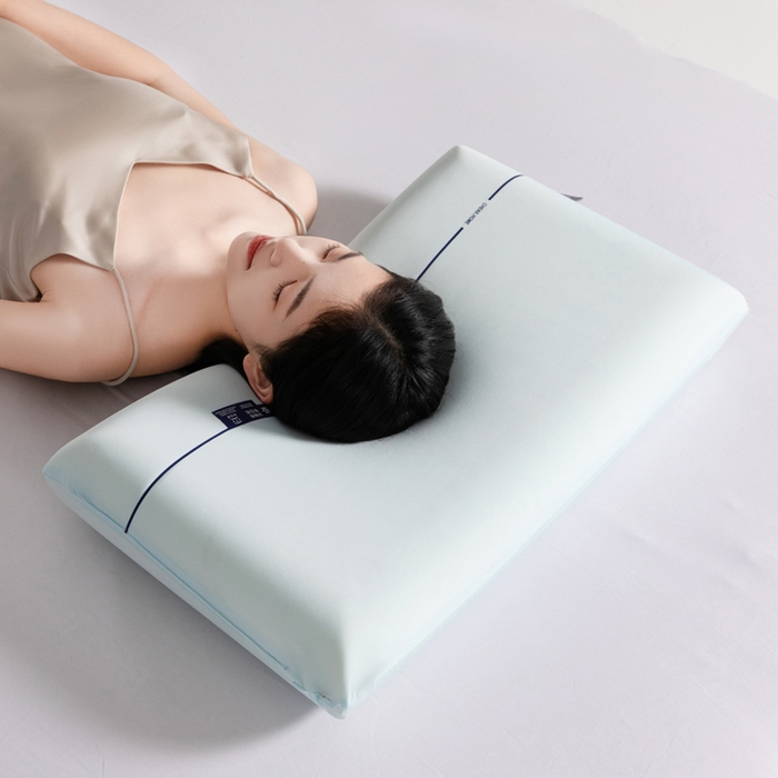 91家纺网 家纺一手货源 找家纺 初铭记忆枕 2026新款某朵同款慢回弹深睡太空记忆枕芯面包枕枕头枕芯 浅蓝