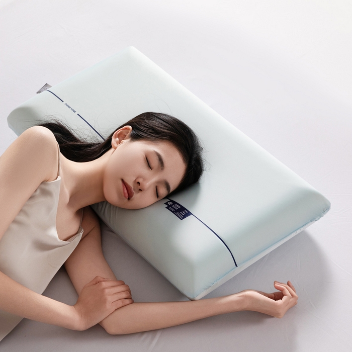 91家纺网 家纺一手货源 找家纺 初铭记忆枕 2026新款某朵同款慢回弹深睡太空记忆枕芯面包枕枕头枕芯 浅蓝