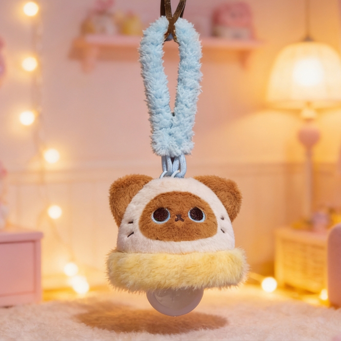 仟亿莱 2026新款歪耳暹罗猫挂扣小夜灯 蓝扣圆眼暹罗猫 14X17cm