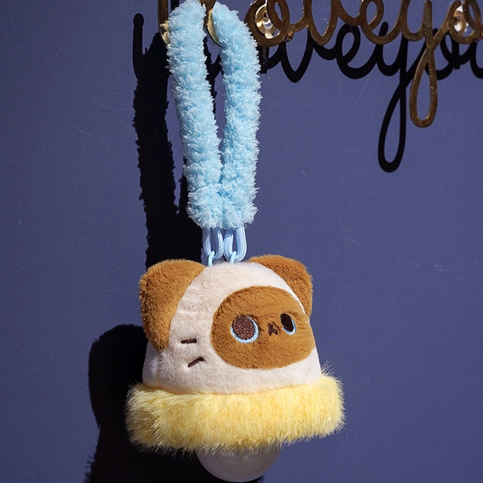 91家纺网 家纺一手货源 找家纺 仟亿莱 2026新款歪耳暹罗猫挂扣小夜灯 蓝扣圆眼暹罗猫 14X17cm