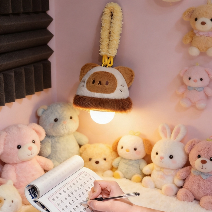 91家纺网 家纺一手货源 找家纺 仟亿莱 2026新款歪耳暹罗猫挂扣小夜灯 组合图仅供展示不可下单 14X17cm