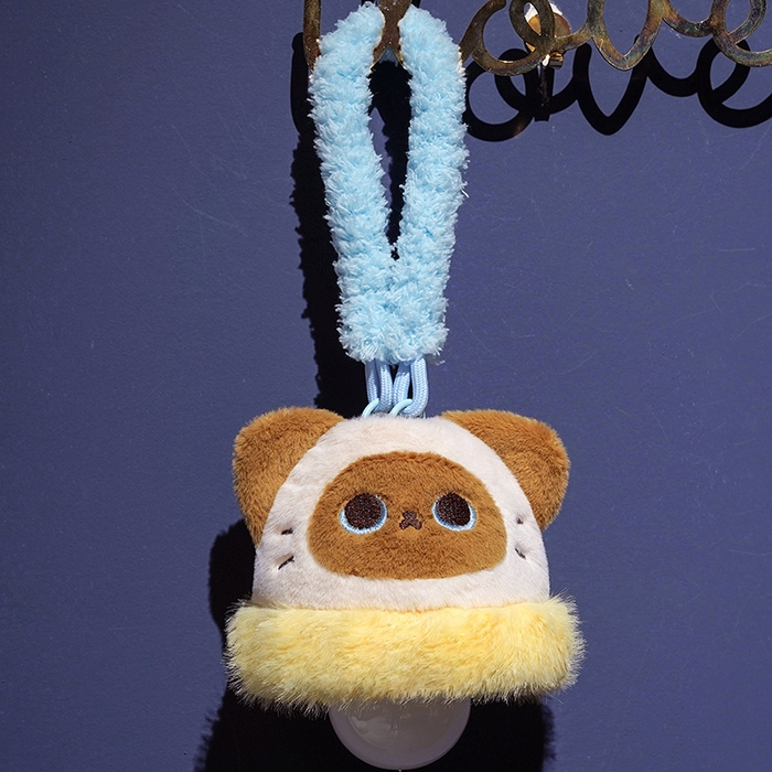 91家纺网 家纺一手货源 找家纺 仟亿莱 2026新款歪耳暹罗猫挂扣小夜灯 蓝扣圆眼暹罗猫 14X17cm