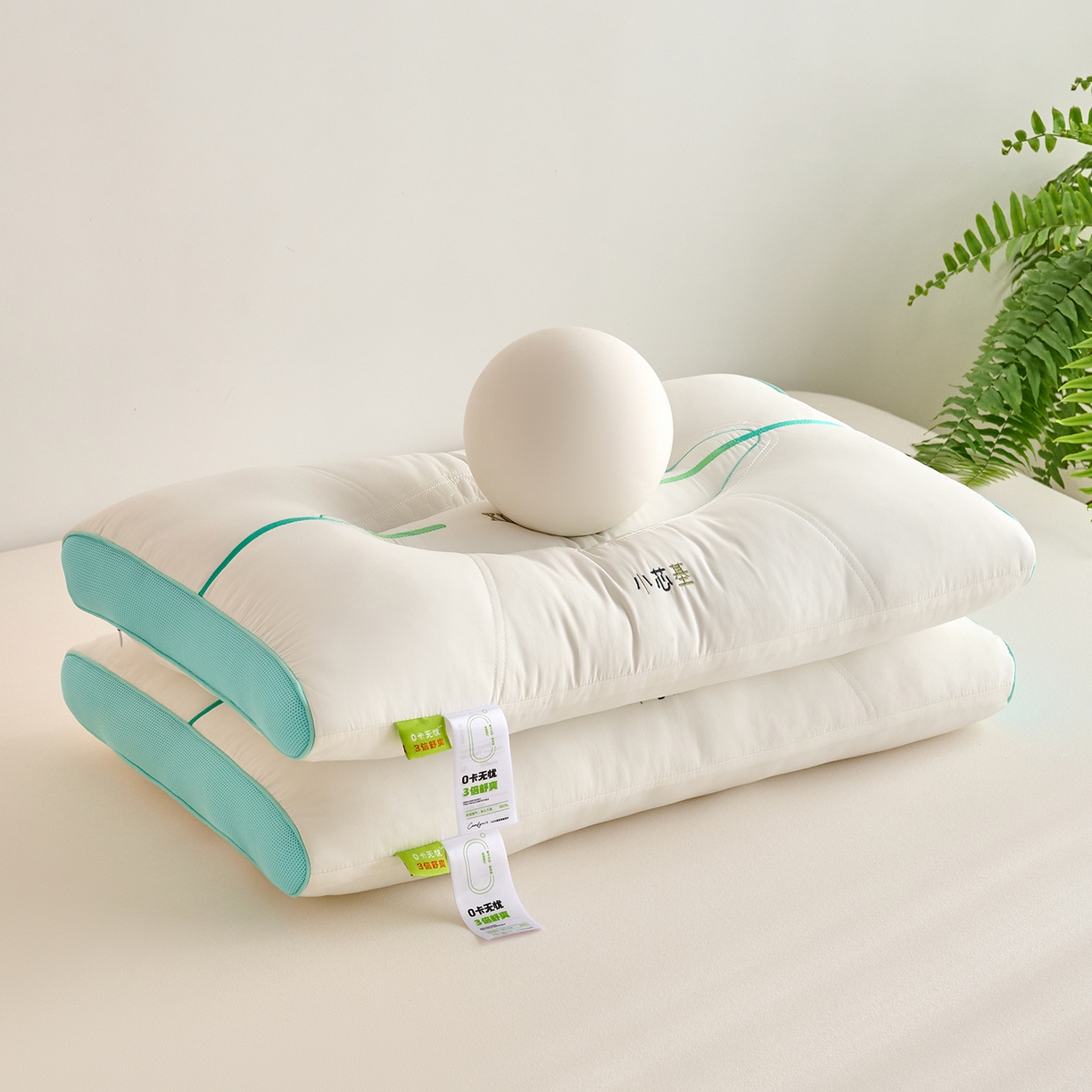 91家纺网 家纺一手货源 找家纺 鼎晟纺 2026新款小芯基定型护颈枕枕头枕芯 小芯基白色单只装