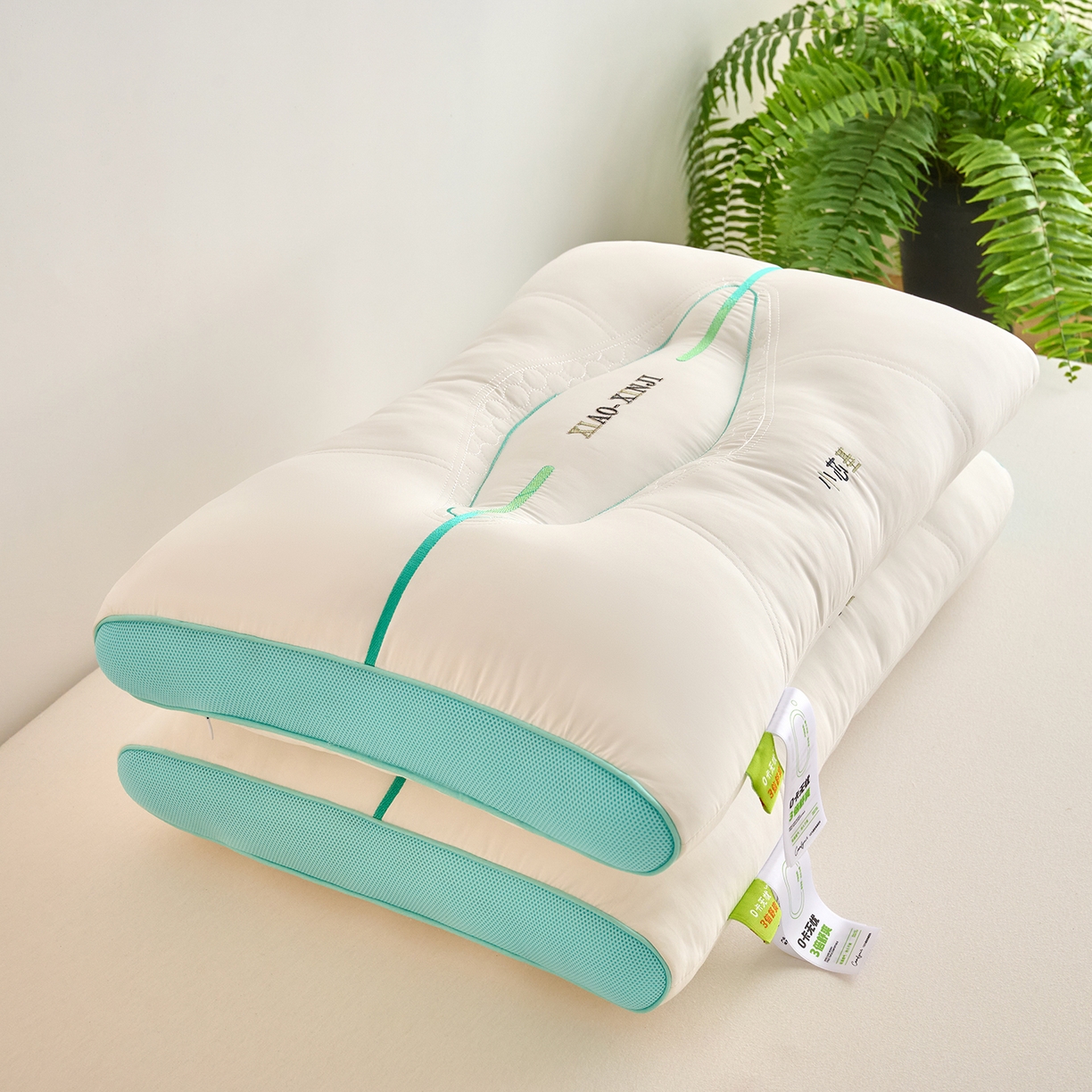 91家纺网 家纺一手货源 找家纺 鼎晟纺 2026新款小芯基定型护颈枕枕头枕芯 小芯基白色一对装