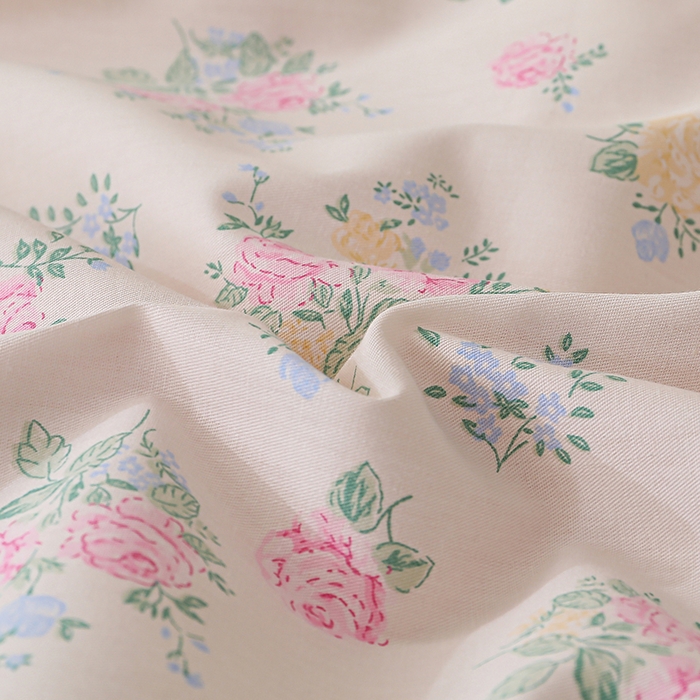 91家纺网 家纺一手货源 找家纺 宇彬家纺 2026直播新款13372A类全棉纯棉印花床单床笠款四件套和单被套喷气清新简约 诗野春日