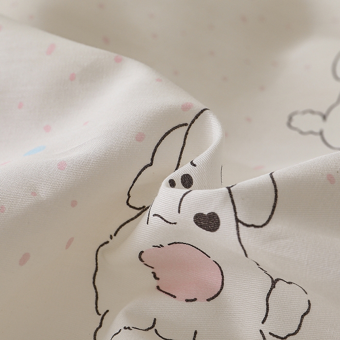 91家纺网 家纺一手货源 找家纺 宇彬家纺 2026直播新款13372A类全棉纯棉印花床单床笠款四件套和单被套喷气清新简约 小诗朵朵