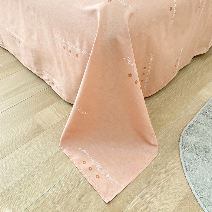 91家纺网 家纺一手货源 找家纺 宇彬家纺 2026直播新款13372A类全棉纯棉印花床单床笠款四件套和单被套喷气清新简约 采蘑菇