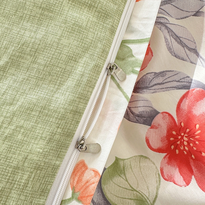 91家纺网 家纺一手货源 找家纺 宇彬家纺 2026直播新款13372A类全棉纯棉印花床单床笠款四件套和单被套喷气清新简约 朵霏