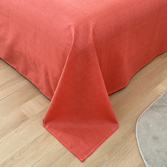 91家纺网 家纺一手货源 找家纺 宇彬家纺 2026直播新款13372A类全棉纯棉印花床单床笠款四件套和单被套喷气清新简约 龙瑞-红