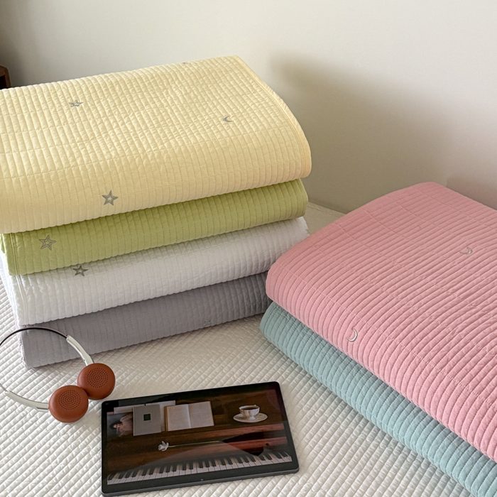 91家纺网 家纺一手货源 找家纺 （总）沐纯家居 2026春夏新款全棉星月刺绣床盖三件套