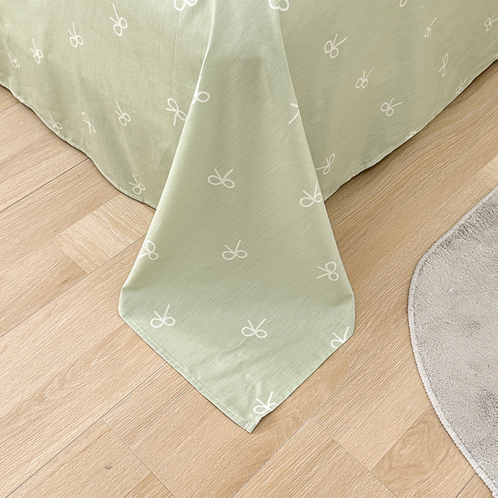 91家纺网 家纺一手货源 找家纺 宇彬家纺 2026直播新款13372A类全棉纯棉印花床单床笠款四件套和单被套喷气清新简约 墨妍