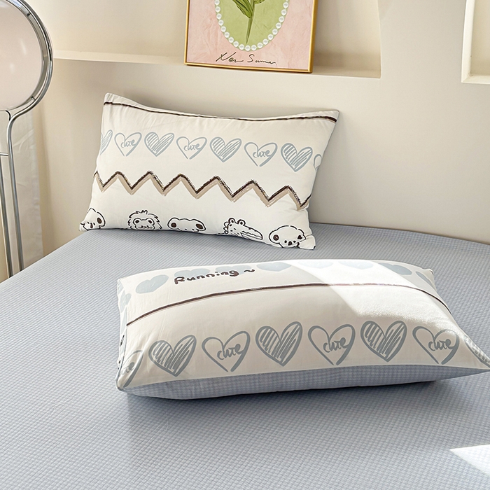 91家纺网 家纺一手货源 找家纺 宇彬家纺 2026直播新款13372A类全棉纯棉印花床单床笠款四件套和单被套喷气清新简约 布拉格调