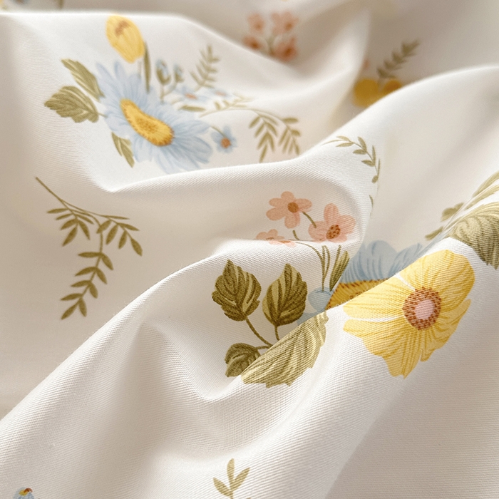 91家纺网 家纺一手货源 找家纺 宇彬家纺 2026直播新款13372A类全棉纯棉印花床单床笠款四件套和单被套喷气清新简约 冷露金桂