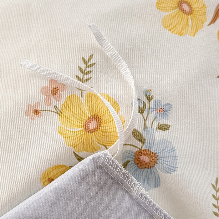 91家纺网 家纺一手货源 找家纺 宇彬家纺 2026直播新款13372A类全棉纯棉印花床单床笠款四件套和单被套喷气清新简约 冷露金桂