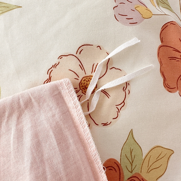 91家纺网 家纺一手货源 找家纺 宇彬家纺 2026直播新款13372A类全棉纯棉印花床单床笠款四件套和单被套喷气清新简约 颂和