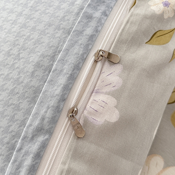 91家纺网 家纺一手货源 找家纺 宇彬家纺 2026直播新款13372A类全棉纯棉印花床单床笠款四件套和单被套喷气清新简约 云深白茶