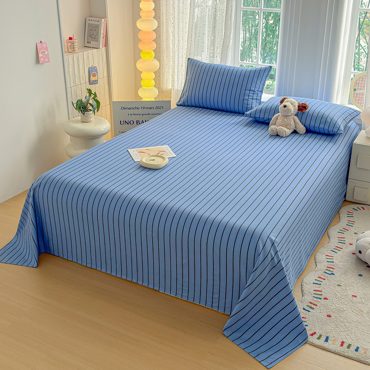 91家纺网 家纺一手货源 找家纺 （总）慕梵家居 2026春夏新款全棉纯棉老粗布单床单 床单单件