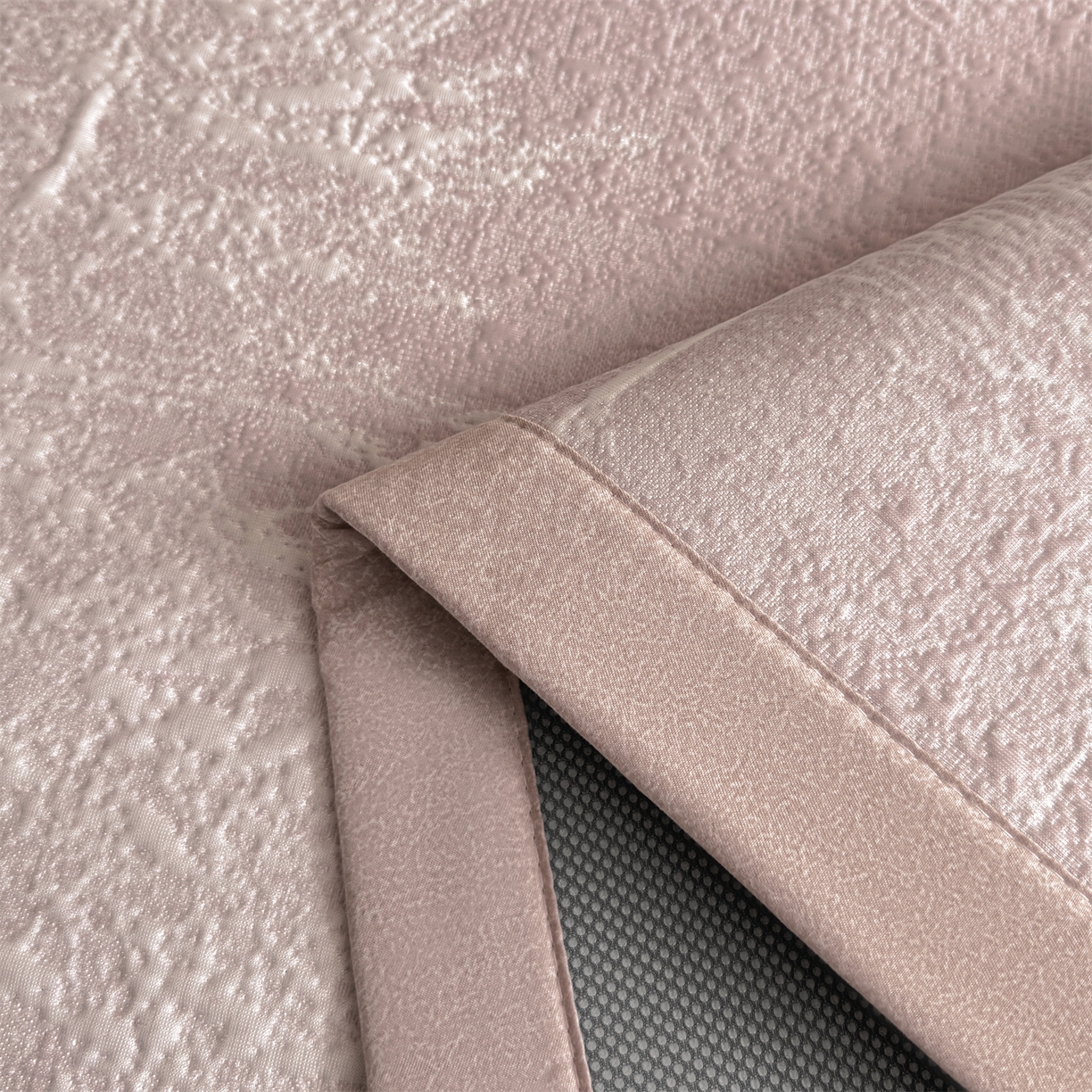 91家纺网 家纺一手货源 找家纺 慕木家纺 2026新品高端复合三明治PE乙纶双面提花610克冰豆豆凉席水墨丹青系列（提供买家秀） 床席款水墨丹青-粉