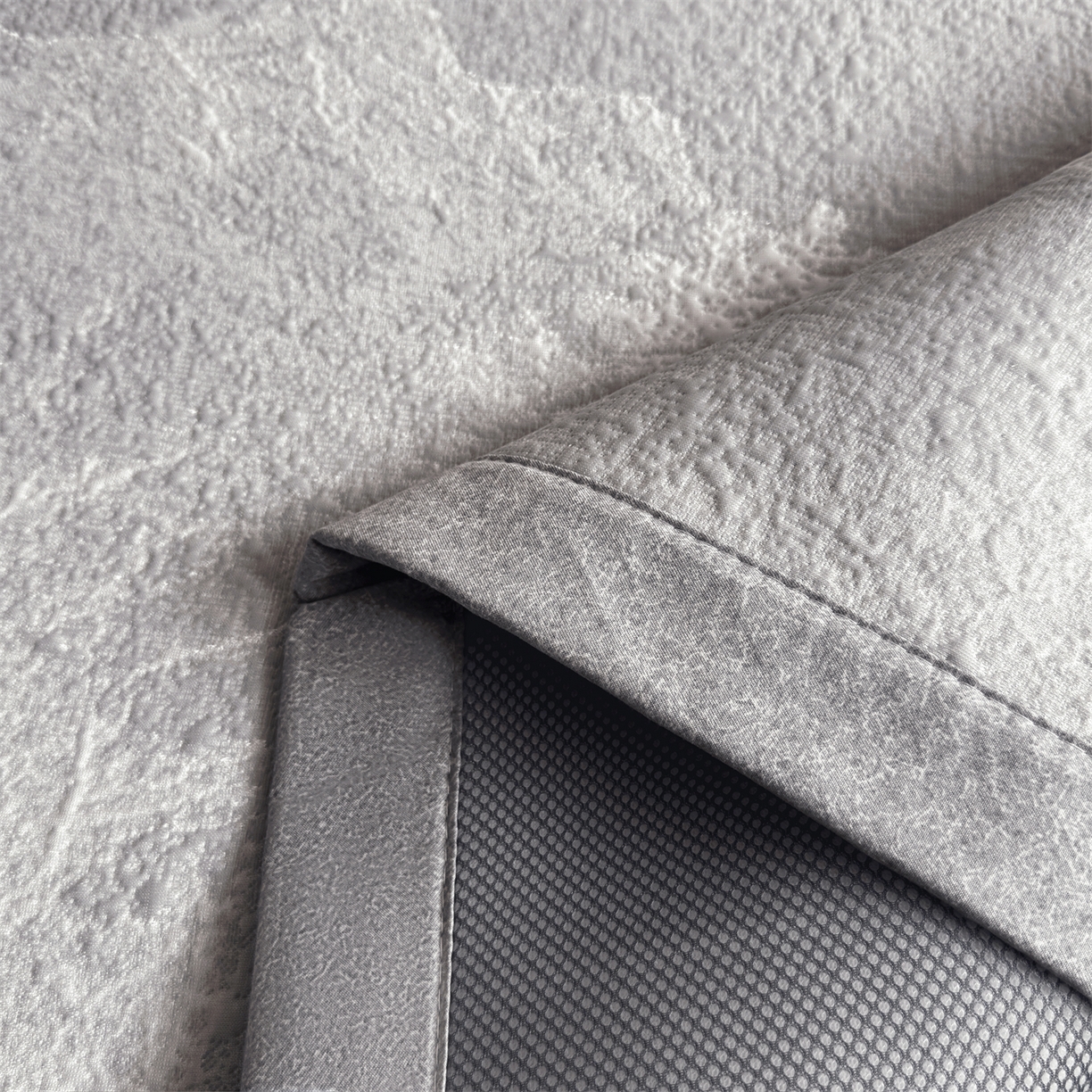 91家纺网 家纺一手货源 找家纺 慕木家纺 2026新品高端复合三明治PE乙纶双面提花610克冰豆豆凉席水墨丹青系列（提供买家秀） 床席款水墨丹青-灰