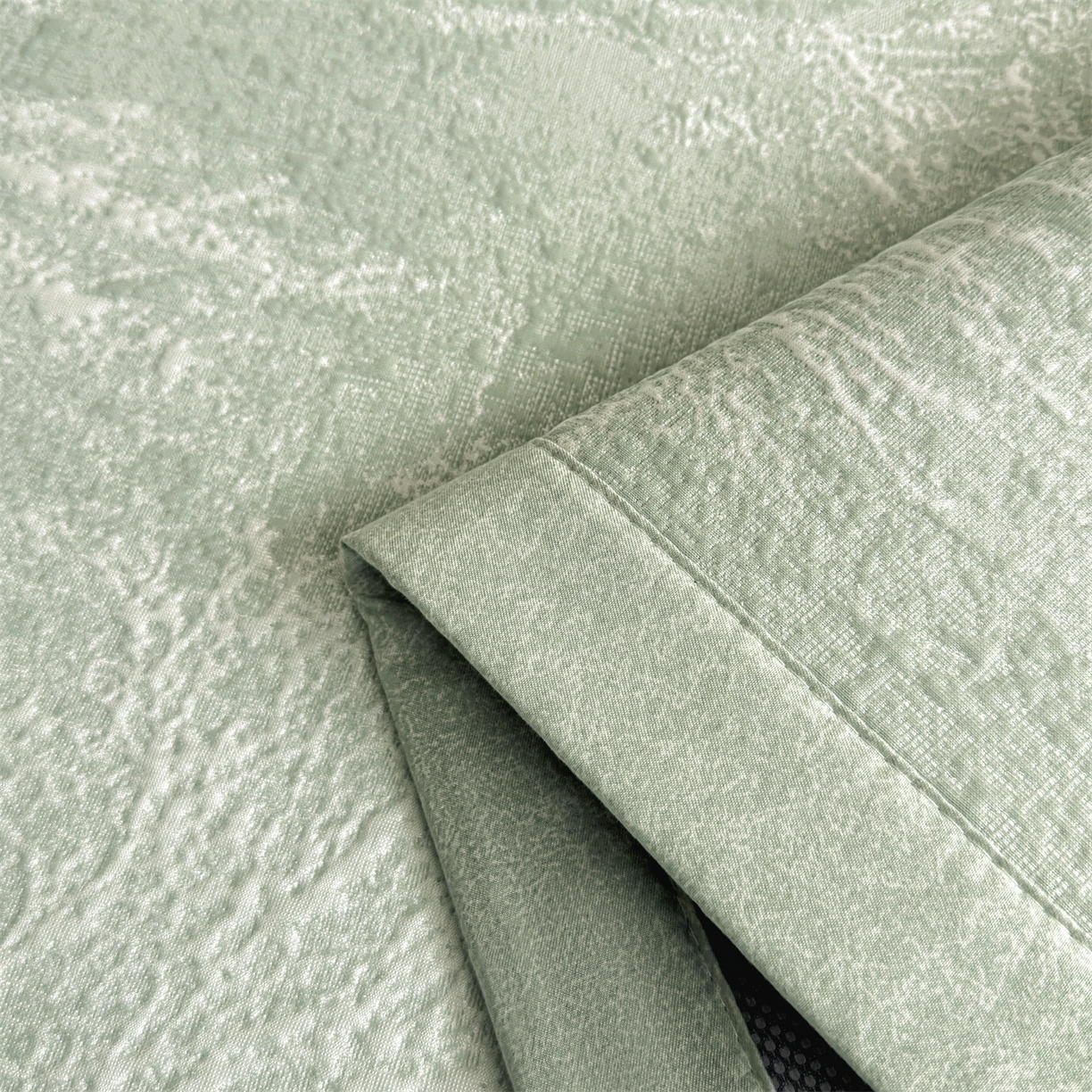 91家纺网 家纺一手货源 找家纺 慕木家纺 2026新品高端复合三明治PE乙纶双面提花610克冰豆豆凉席水墨丹青系列（提供买家秀） 床席款水墨丹青-绿