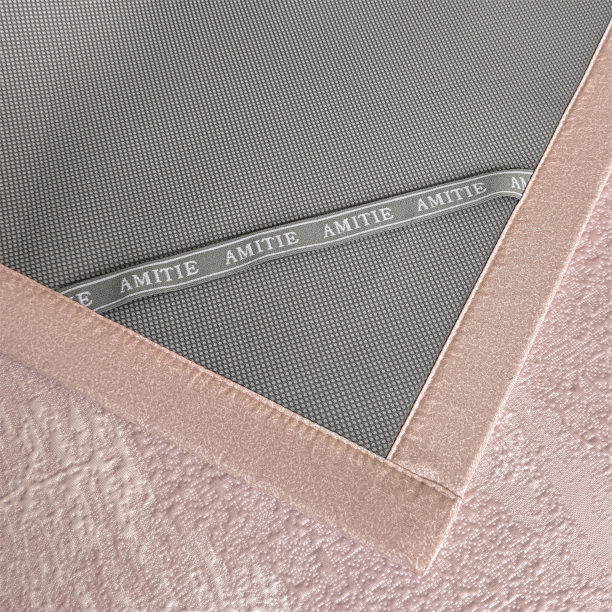 91家纺网 家纺一手货源 找家纺 慕木家纺 2026新品高端复合三明治PE乙纶双面提花610克冰豆豆凉席水墨丹青系列（提供买家秀） 床席款水墨丹青-粉