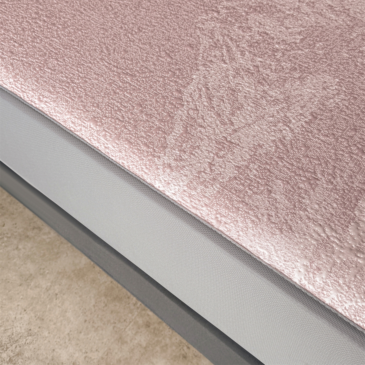 91家纺网 家纺一手货源 找家纺 慕木家纺 2026新品高端复合三明治PE乙纶双面提花610克冰豆豆凉席水墨丹青系列（提供买家秀） 床笠款水墨丹青-粉