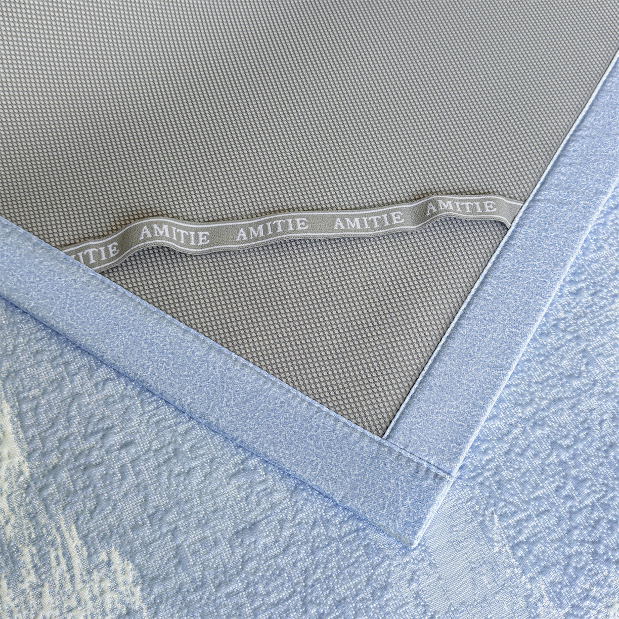 91家纺网 家纺一手货源 找家纺 慕木家纺 2026新品高端复合三明治PE乙纶双面提花610克冰豆豆凉席水墨丹青系列（提供买家秀） 床席款水墨丹青-蓝