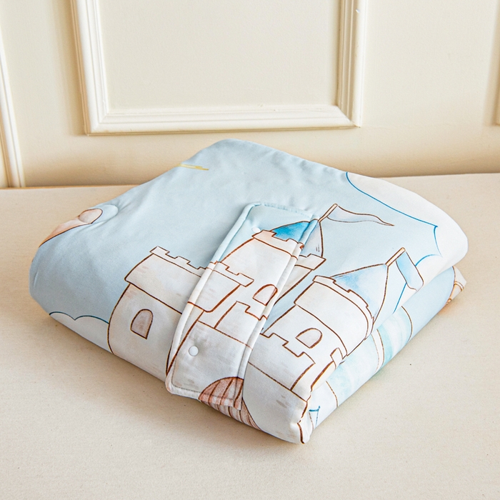 91家纺网 家纺一手货源 找家纺 （总）吉咪兔家纺 2026新款桑蚕丝护肚防踢睡袋多功能盖毯宝宝夏被拥抱被儿童夏被儿童防踢被