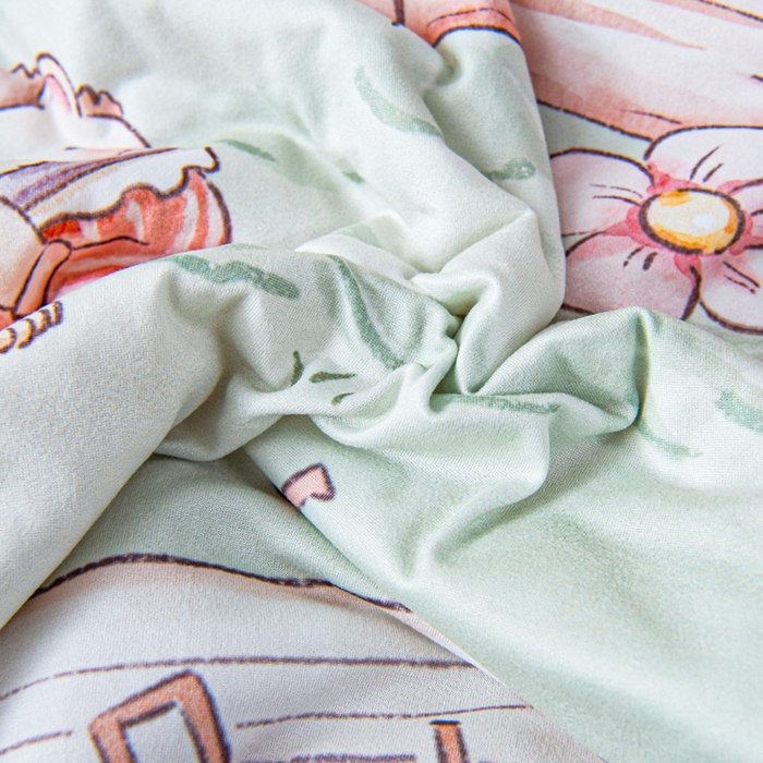 91家纺网 家纺一手货源 找家纺 吉咪兔家纺 2026新款桑蚕丝护肚防踢睡袋多功能盖毯宝宝夏被拥抱被儿童夏被儿童防踢被 森林音乐