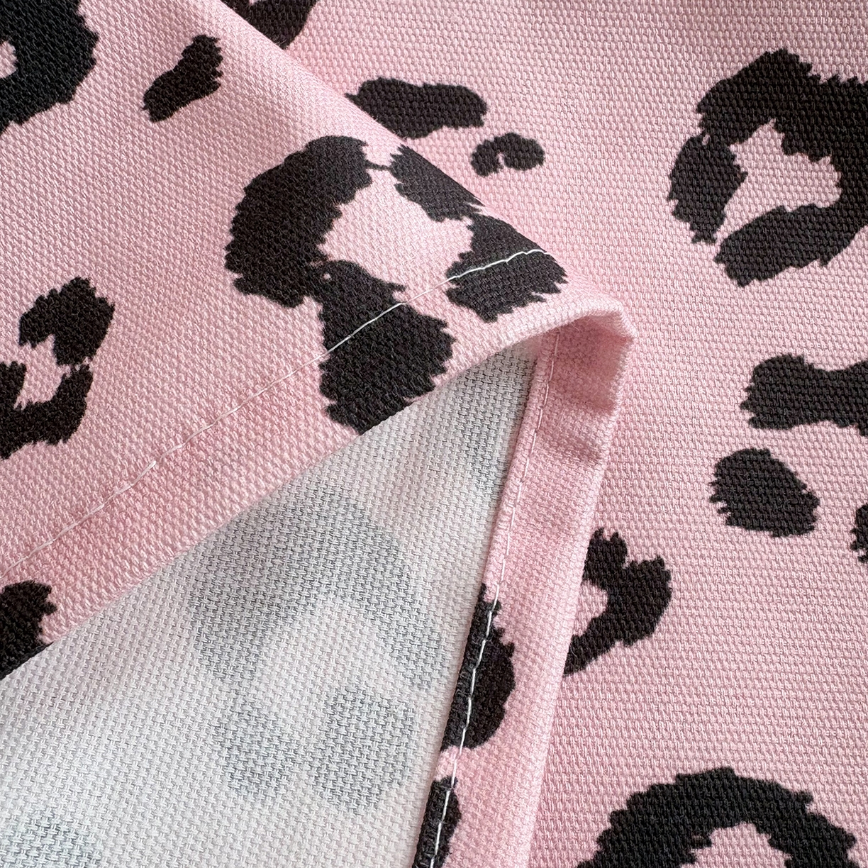 91家纺网 家纺一手货源 找家纺 慕梵家居 2026春夏新款全棉纯棉老粗布单床单 床单单件 豹纹-粉