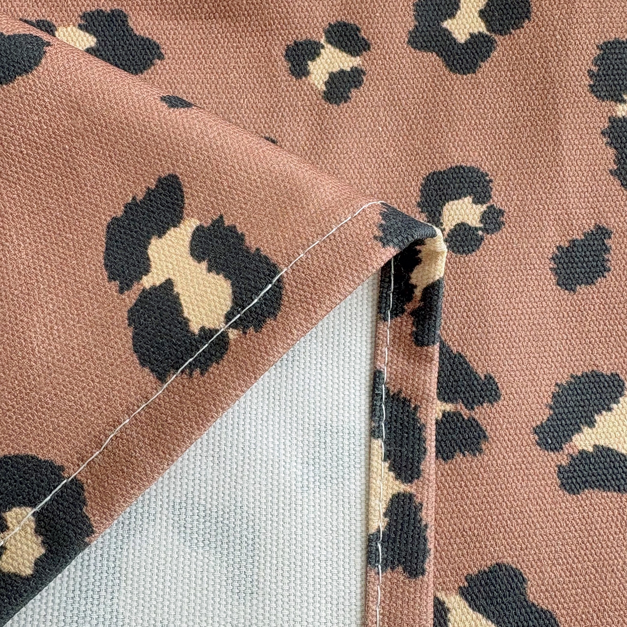 91家纺网 家纺一手货源 找家纺 慕梵家居 2026春夏新款全棉纯棉老粗布单床单 床单单件 豹纹-咖