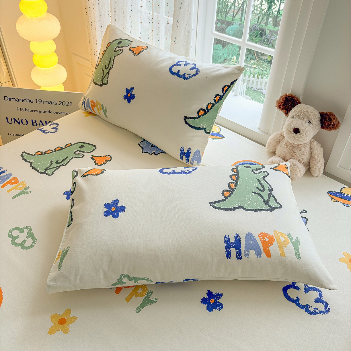 91家纺网 家纺一手货源 找家纺 慕梵家居 2026春夏新款全棉纯棉老粗布单床单 床单单件 彩虹飞船