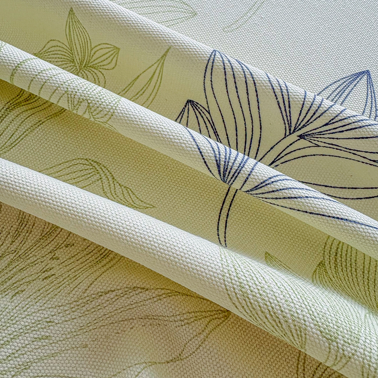 91家纺网 家纺一手货源 找家纺 慕梵家居 2026春夏新款全棉纯棉老粗布单床单 床单单件 繁花绿