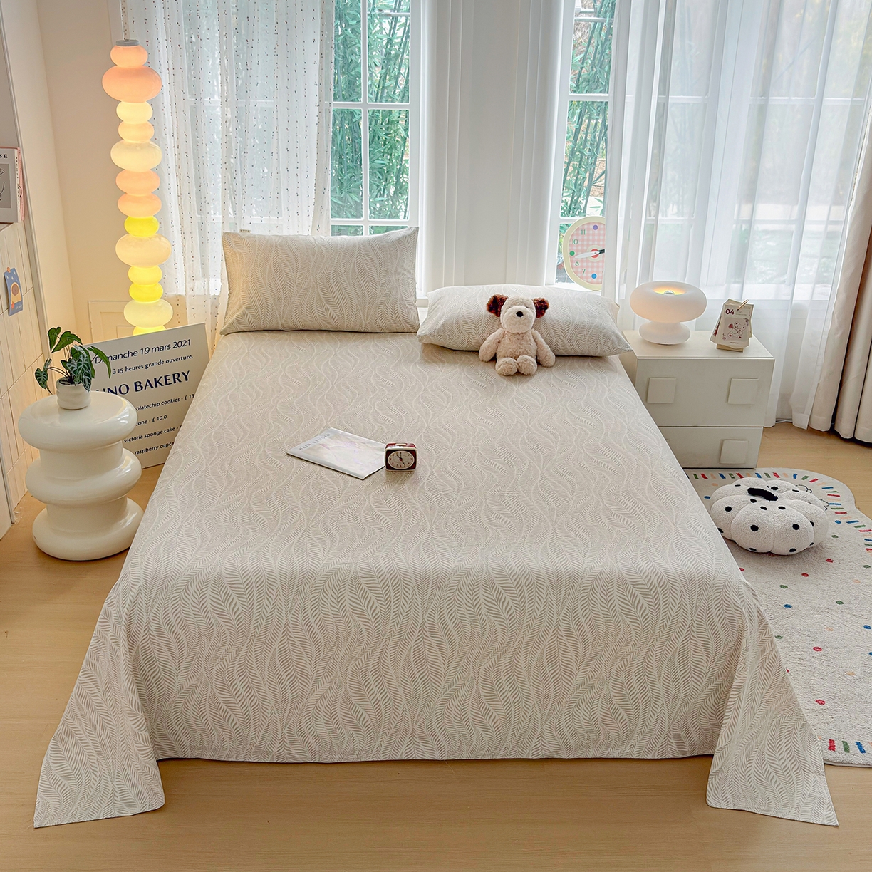 91家纺网 家纺一手货源 找家纺 慕梵家居 2026春夏新款全棉纯棉老粗布单床单 床单单件 格调