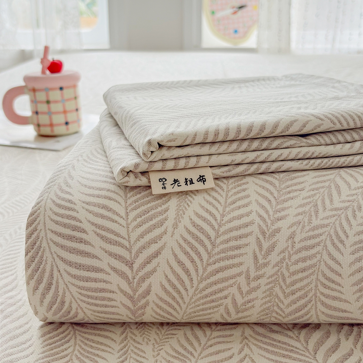 91家纺网 家纺一手货源 找家纺 慕梵家居 2026春夏新款全棉纯棉老粗布单床单 床单单件 格调