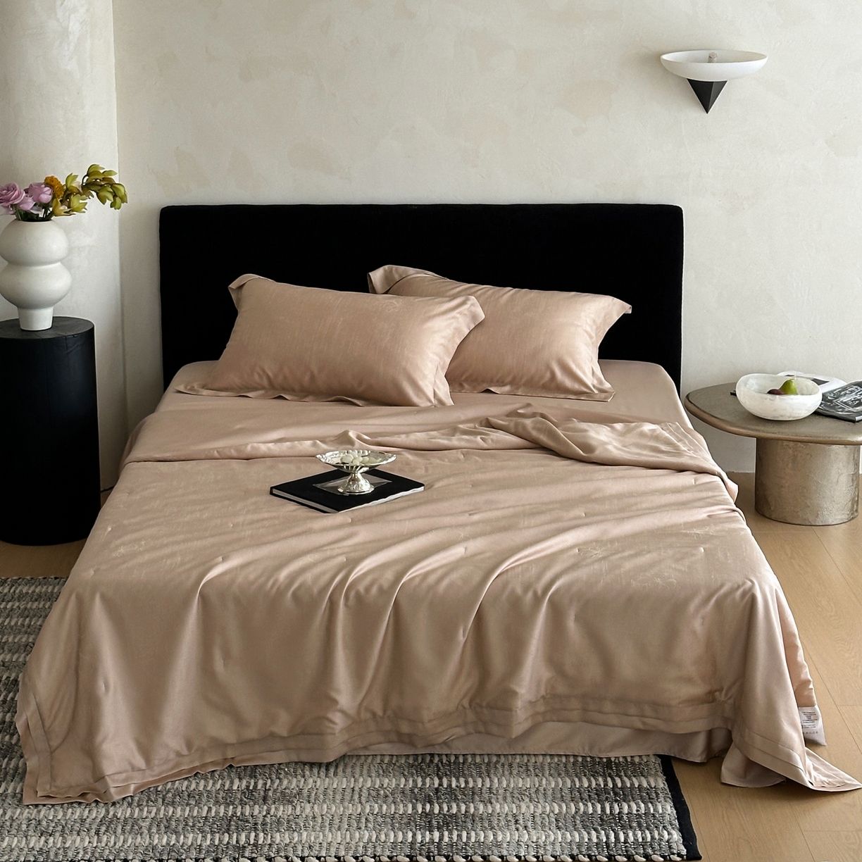 91家纺网 家纺一手货源 找家纺 （总）佳汐蓝家纺 2026新款天丝棉麻提花可水洗有机蚕丝夏被