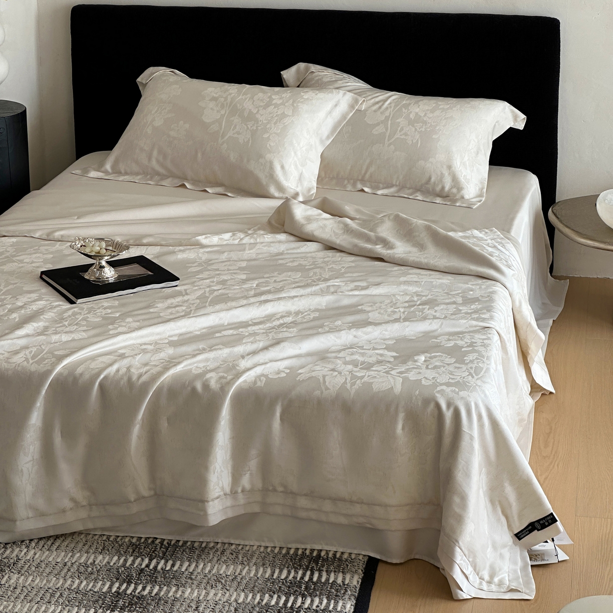 91家纺网 家纺一手货源 找家纺 （总）佳汐蓝家纺 2026新款天丝棉麻提花可水洗有机蚕丝夏被